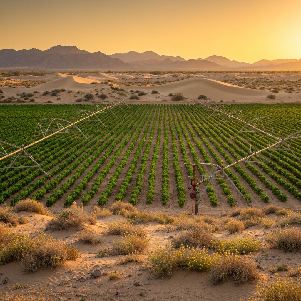 Desert agriculture and farming